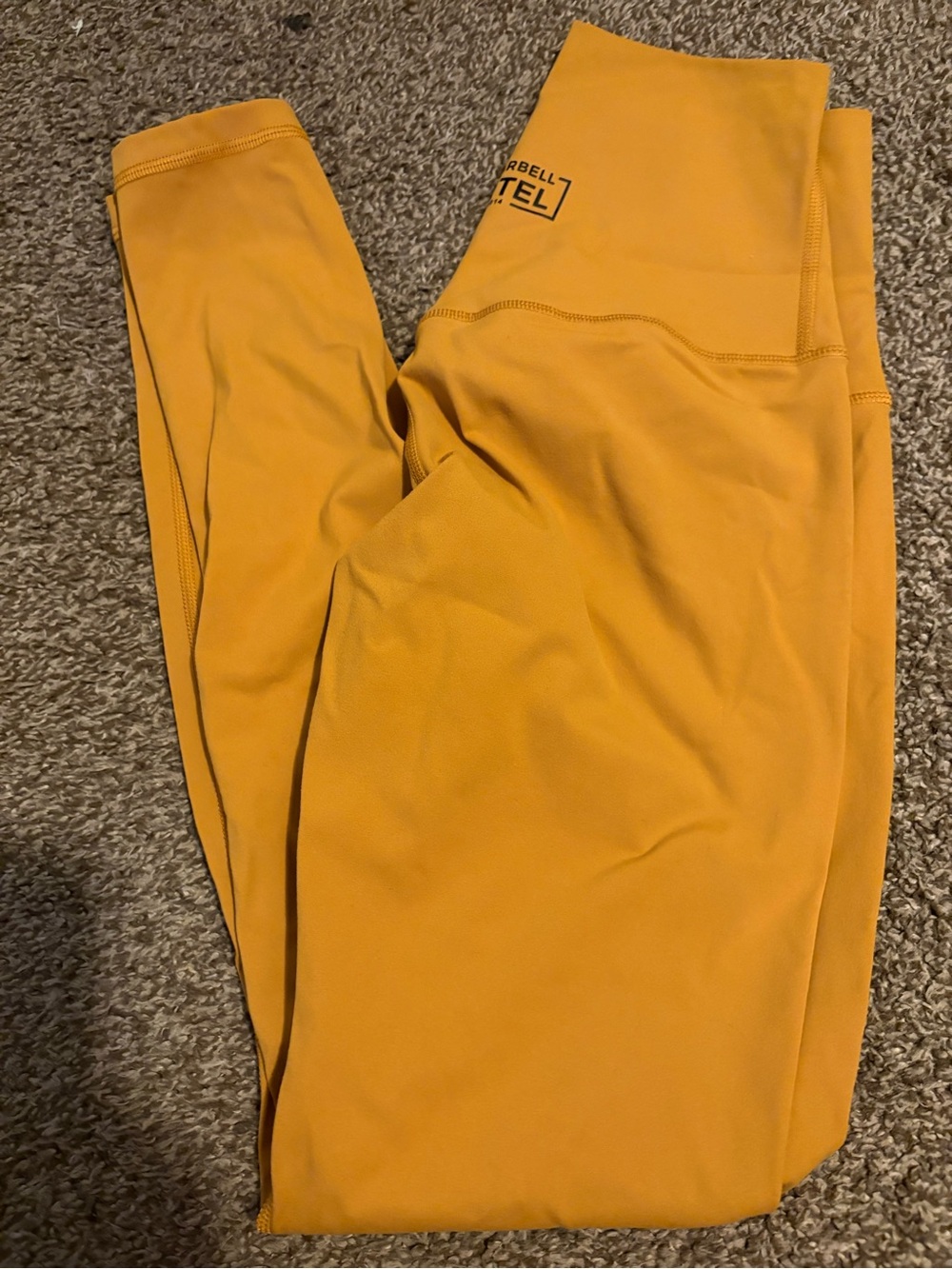 Fitness High-Waist Leggings in Mustard Yellow